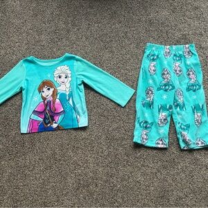 Disney Frozen Anna & Elsa Fleece Pajama Top and Pant Set, Size 2T